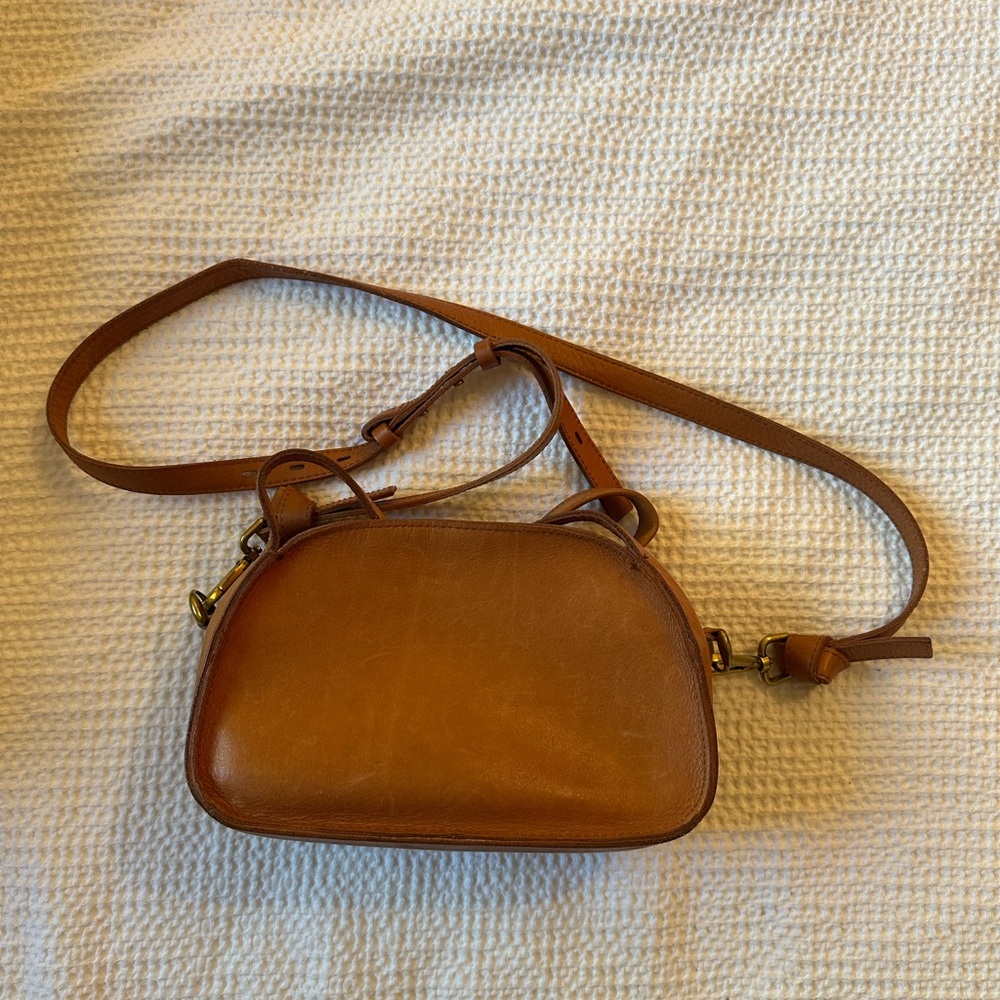 Madewell Tan Leather Crossbody Bag